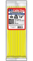 US Cable Ties SD8YL100 8-Inch Standard Duty Cable Ties, Yellow, 100-Pack