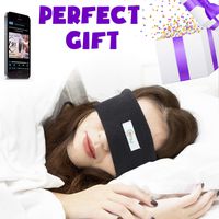 Sleep Headphones Eye Mask Perfect for Sleeping, Anti Snoring and The Best Headphones Sleep Design Ideas for Sports, Air Travel, Meditation and Relaxat (Black)