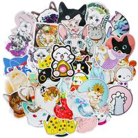YAMIOW 50 pcs Cute Waterproof Vinyl Stickers for Skateboard Guitar Laptop Table Car Suitcase Luggage Decal Graffiti Stickers (50 pcs for cat Style)