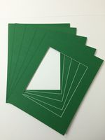 Pack of 10 11x14 Bright Green Green Picture Mats Cut for 8x10 Pictures
