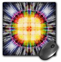 3dRose LLC 8 X 8 X 0.25 Inches Digital Artwork of Kaleidoscope Sun Mouse Pad (mp_22781_1)