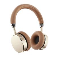 Satechi Aluminum Bluetooth Wireless Headphones with Enhanced Bass 3.5mm Audio-out Jack for iPhone X/8 Plus/8, Samsung Galaxy S8/S7 and more (Gold)