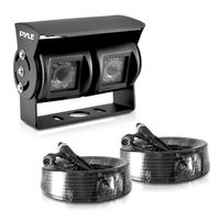Pyle PLCMTR26 Dual Weatherproof Rearview Backup Camera for Bus, Truck, Trailer and Van (IR Night Vision, Waterproof, Commercial Grade, DC 12-24V)