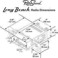 Long Beach Radio LB-402-36-96-B Radio for Classic European Vehicles