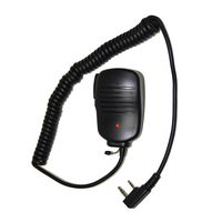 HQRP 2 Pin PTT Mini Speaker Mic for Kenwood TH-41, TH-41A, TH-41AT, TH-41BT, TH-41E + HQRP UV Meter