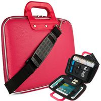 eBigValue Vegan Leather Homer Cube Carrying Pink Shoulder Bag with Handles for Apple iPad Pro, Mini 4, Air 2, 7.9 inch 9.7 inch Tablets