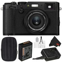 Fujifilm X100F 24.3 MP APS-C Digital Camera Bundle with Carrying Case + More - International Version