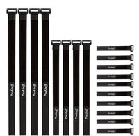 18 Pack of Reusable Hook and Loop Cinch Cable Tie Down Straps Set for Cord Management, Home, Office, Garage, Wires, Hoses, Bundling Boxes - Different Sizes - 24 Inch, 18 Inch, 8 Inch