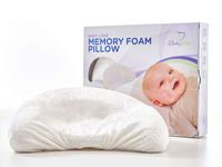 Baby Head Shaping Pillow | Memory Foam Baby Pillow With Natural Bamboo Pillowcase To Prevent Flat Head Syndrome (Plagiocephaly) and Torticollis Correction in Newborn Infants