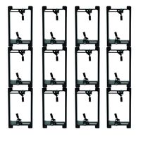 Single Gang Low Voltage Wall Plate Mounting Bracket Device,for HDMI,Telphone and Network Wires,Coaxial,Speaker Cables,Black(12 Pack)