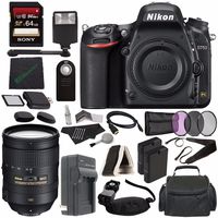 Nikon D750 DSLR Camera (Body Only) + Nikon AF-S NIKKOR 28-300mm f/3.5-5.6G ED VR Lens + 77mm 3 Piece Filter Set (UV, CPL, FL) + Battery + Sony 64GB SDXC Card + HDMI Cable + Card Reader + Flash Bundle