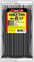 Pro Tie B8SD1000 8-Inch Standard Duty Cable Tie, UV Black Nylon, 1000-Pack
