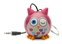 KitSound Mini Buddy Universal Speaker with 3.5mm Jack Compatible with Smartphones, Tablets and MP3 Devices - Pink Owl