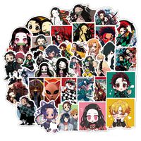 50Pcs Cartoon Anime Demon Slayer Kimetsu no Yaiba Devil's Blade Waterproof Stickers for Laptop Stickers Motorcycle Bicycle Skateboard Luggage Decal Graffiti Patches Stickers