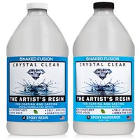Epoxy Resin Art Resin Crystal Clear Formula- The Artist's Resin for Coating, Casting, Resin Art, Geodes, Tabletop, Bar Top, Live Edge Tables, River Tables- Non-Toxic -1 Gallon Kit