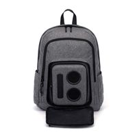 Bluetooth Speaker Backpack with 20-Watt Speakers & Subwoofer for Parties/Festivals/Beach/School. Rechargeable, Works with iPhone & Android (Gray, 2020 Edition)