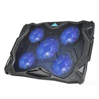 Laptop Cooling Pad, TeckNet USB Powered Silent Gaming Laptop Notebook Cooler Cooling Pad Stand with 5 Fans and Blue LED Lights for MacBook Pro, Fits 12"-17" ...