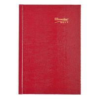 Brownline 2017 Daily Journal, Untimed, Hard Cover, Bright Red, 8.25" x 5.75" (CB389.Red-17)