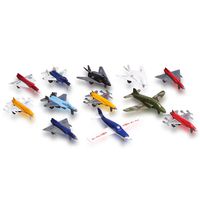 Toy Airplane Made of Metal and Plastic Set of 12 Military Planes and Jets