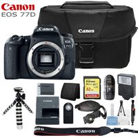 Canon EOS 77D Digital SLR Camera Body Bundle (International Model)