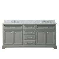 Water Creation Derby 72G Cashmere Grey Double Sink Bathroom Vanity