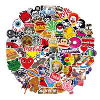 Sticker 100 Pcs Waterproof Vinyl Stickers Water Bottle Sticker Laptop Luggage Stickers Trendy Graffiti Stickers Suitcase Car Bike Skateboard Guitar Stickers for Teens Adults Girls Boys
