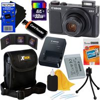Canon PowerShot G9 X Mark II Advanced Digital Camera w/1" Sensor, DIGIC 7 Processor, Wi-Fi, NFC, Bluetooth (Black) International Version + 10pc 32GB Accessory Kit w/HeroFiber Gentle Cleaning Cloth