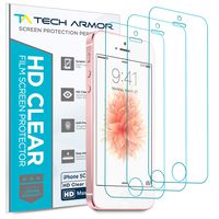 Tech Armor High Definition Clear PET Film Screen Protector (Not Glass) for iPhone 5/5C/5S/SE (Pack of 3)