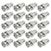 Pasow BNC Male Plug to F Female Jack Adapter Coax Connector Coupler adapters CCTV Camera (20PCS)