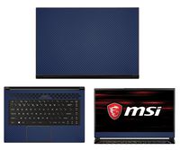 Decalrus - Protective Decal for MSI GS65 Stealth Thin 8RF (15.6" Screen) Laptop Blue Carbon Fiber Skin case Cover wrap CFmsiGS65stealthTHINBlue