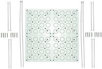 Universal, Adjustable Mounting Bracket Kit with Cable Organizer for Flat Panel TV, Under Desk Wire Management, Hiding Cords & More | (4, White)