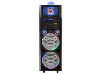 Mr. Dj Concert 3-Way Dual Portable Active Speaker, Max Power 4500W P.M.P.O, Built-in Rechargeable Battery, 12" LCD DVD Player Bluetooth Tecnology