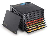 Excalibur 2900ECB 9-Tray Food Dehydrator with Adjustable Thermostat for Temperature Control Patented Technology for Faster and Efficient Drying 15 Square Feet Drying Space Made in USA, 9-Tray, Black