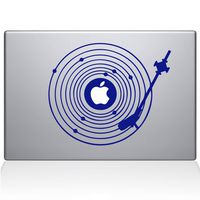 The Decal Guru 2065-MAC-12M-DB Record Universe Decal Vinyl Sticker, 12" MacBook, Dark Blue