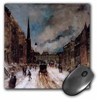 3dRose LLC 8 X 8 X 0.25 Inches Mouse Pad Street Scene with Snow 57Th Street New York City by Robert Henri (Mp_180247_1)