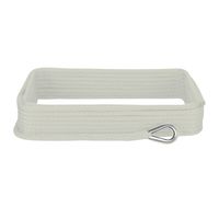 Extreme Max 3006.2045 BoatTector 3/8" x 50' Premium Solid Braid MFP Anchor Line with Thimble, White