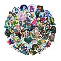 Mermaid Legend Stickers Waterproof Laptop Stickers Car Bicycle Suitcase Computer Water Bottle Mobile Phone Stickers Decals (Mermaid 50)