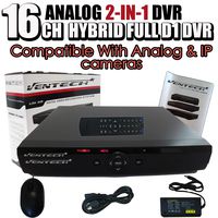 DVR 16 Channel Ventech Full 960H h.264 Surveillance Recorder Security Systems HDMI Output QR Code Super Easy Set Up Push Alerts on Cell Phones & Free App (NO Hard Drive)