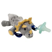 Dr. Brown's Lovey Pacifier and Teether Holder, Triceratops with Teal, 0 Months+