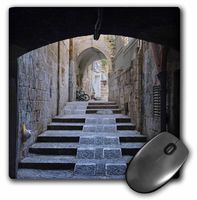 3dRose LLC 8 x 8 x 0.25 Inches Mouse Pad, Ancient Street, Old Town, Jerusalem, Israel - Keren Su (mp_132712_1)