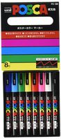 Uni-posca Paint Marker Pen - Fine Point - Set of 8 (PC-3M8C)