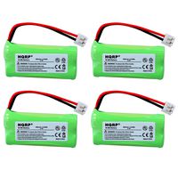 HQRP 4-Pack Phone Battery for Motorola L402, L402C, L403, L403C, L404, L404C, L702BT + HQRP Coaster
