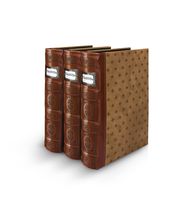 Bellagio-Italia Tuscany Cognac DVD Storage Binder Set - Stores Up to 144 DVDs, CDs, or Blu-Rays - Stores DVD Cover Art - Acid-Free Sheets