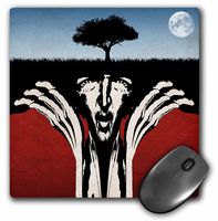 3dRose LLC 8 x 8 x 0.25 Inches Sir Real a Surreal Graphic Design of an Abstract Character Supporting The Earth Mouse Pad (mp_19210_1)