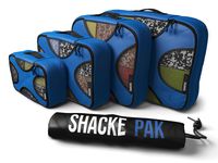 Shacke Pak - 5 Set Packing Cubes - Travel Organizers with Laundry Bag (Gentlemen's Blue)
