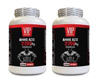 Muscle Building Vitamins - Amino ACIDS Complex 2200 MG - Amino acids and glutamine Supplements - 2 Bottles 300 Tablets