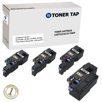 Toner Tap Dell E525W Compatible Toner Set For Dell E525W Color Laser All-in-One Multifunction Wireless and Cloud Ready Printer, 4 Pack