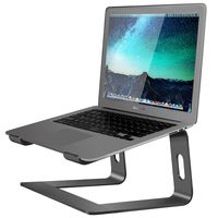 Soundance Aluminum Laptop Stand for Desk Compatible with Mac MacBook Pro Air Apple Notebook, Portable Holder Ergonomic Elevator Metal Riser for 10 to 15.6 inch PC Desktop Computer, LS1 Black