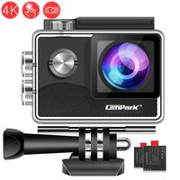 Campark X15 4K Action Camera with Touch Screen EIS Anti-Shake WiFi Waterproof Cam 30m Underwater Christmas New Year Birthday Festival Gift with Mount Accessory Kits, Compatible with GoPro