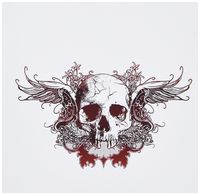 3dRose Greeting Cards, 6 x 6 Inches, Pack of 6, Dark Red Skull (gc_172241_1)